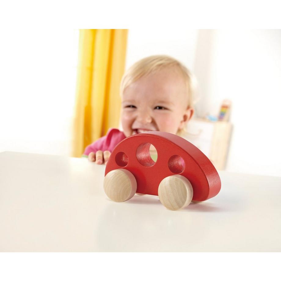 Hape  Petite voiture rouge en bois 