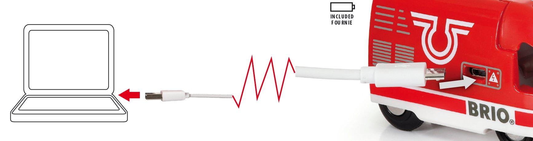 BRIO  Train de voyageur rechargeable 