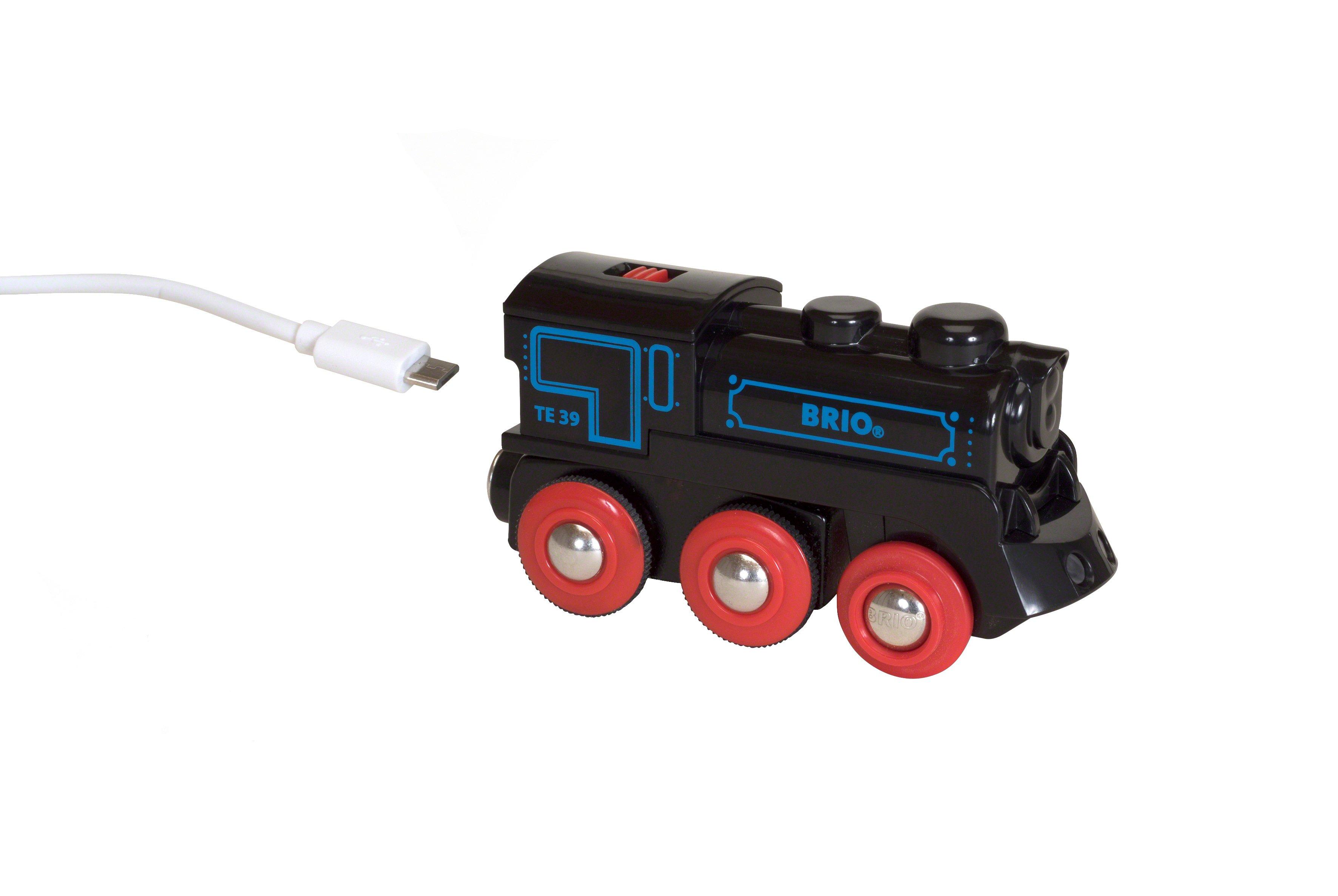 BRIO  Lokomotiva ricaricabile con mini cavo USB 