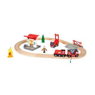 BRIO  Ferrovia da legno pompieri set 