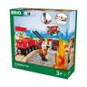 BRIO  Chemin de bois pompiers set 