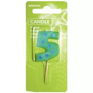 Bougie chiffre mini 5