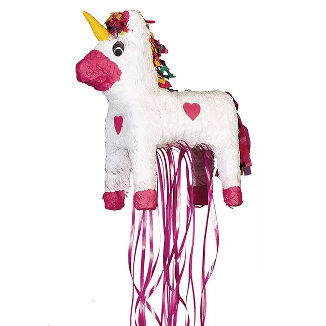 Amscan - Zieh-Piñata Einhorn, Multicolor
