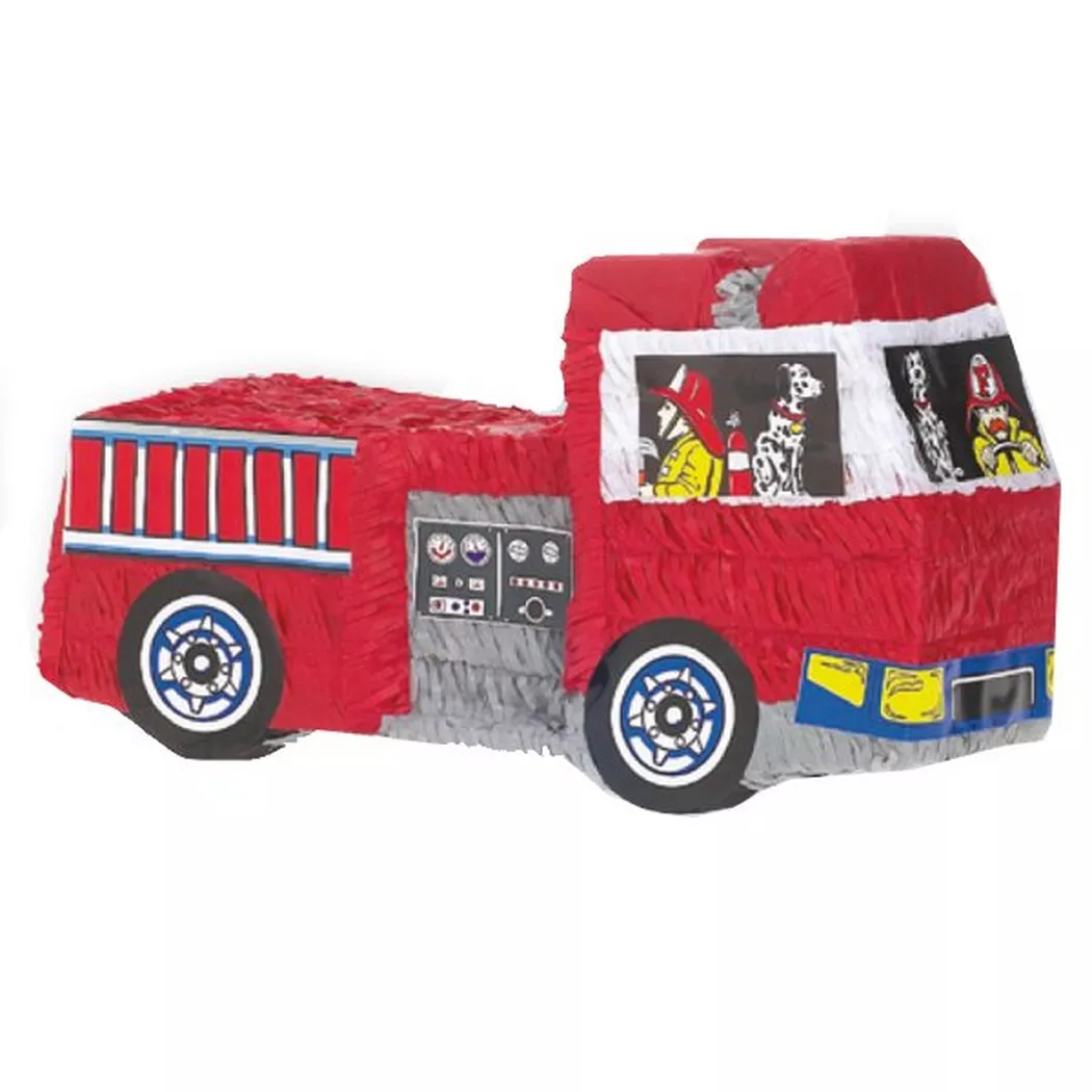 Amscan - Piñata Feuerwehrauto, Multicolor