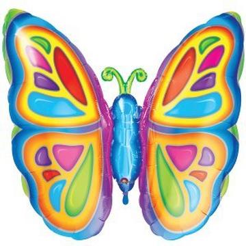 Palloncino in alluminio Bright Butterfly SuperShape™