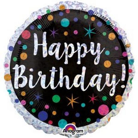 amscan  Ballon en aluminium Polka Dot Happy Birthday 
