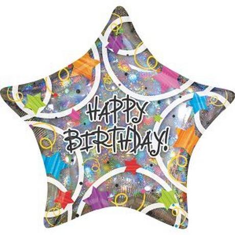 amscan  Ballon en aluminium Happy Birthday Stars 