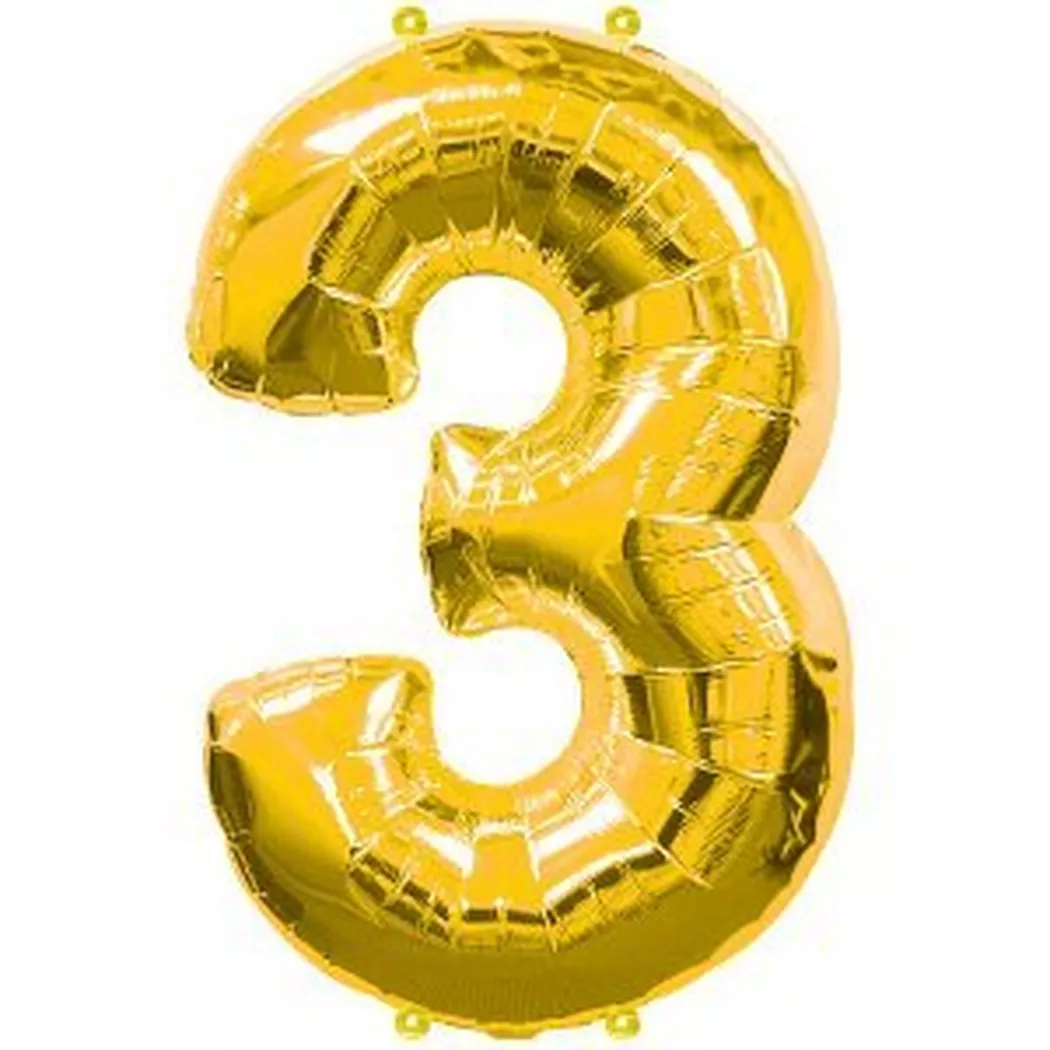 Amscan - Folienballon Zahl 0, Gold 5