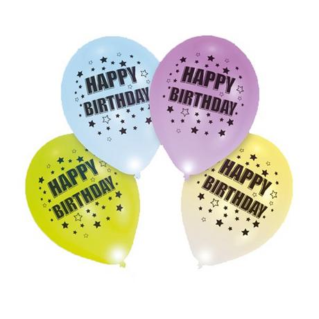 amscan  4 LED Ballone Happy Birthday 