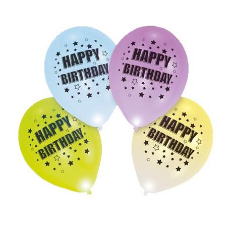 amscan  4 Palloncini LED Happy Birthday 