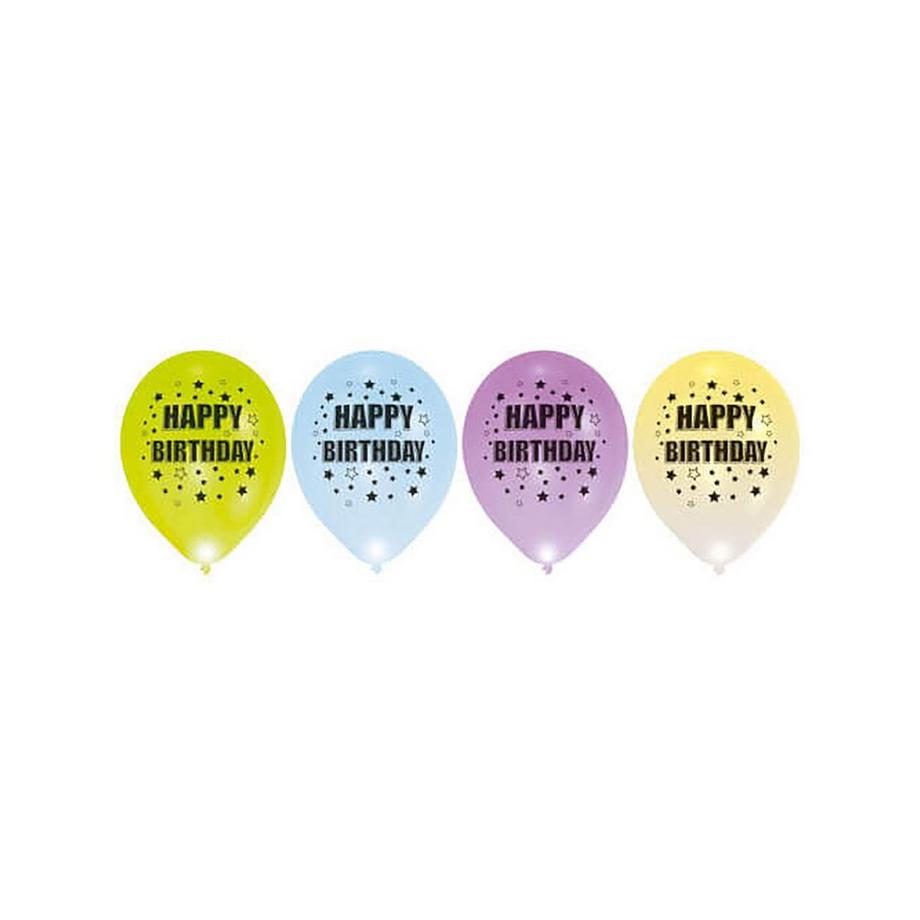 amscan  4 Palloncini LED Happy Birthday 