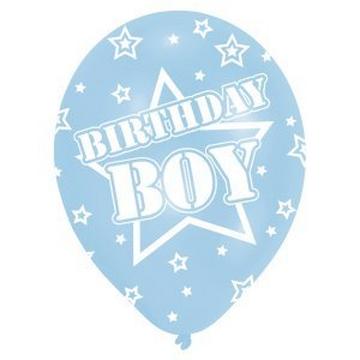 Ballons Birthday Boy, 6 pièces