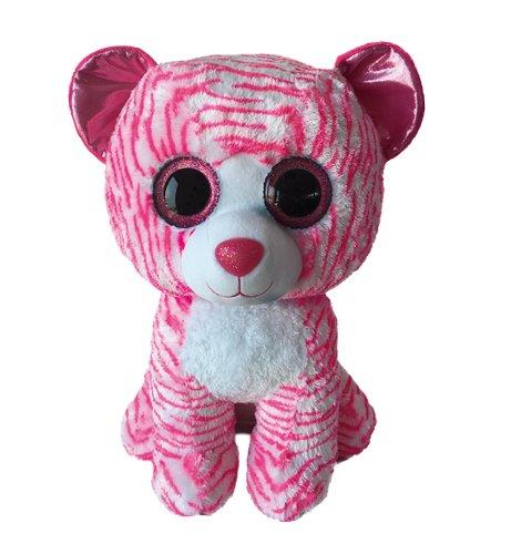 ty  Asia - tigre blanc/rose-vif, 15cm 