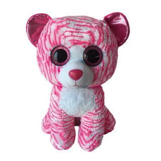 ty  Asia - tigre blanc/rose-vif, 15cm 