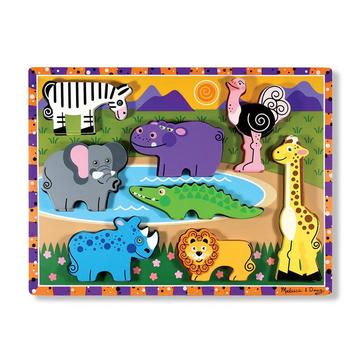 Puzzle À grosses pièces en bois - Animaux de safari