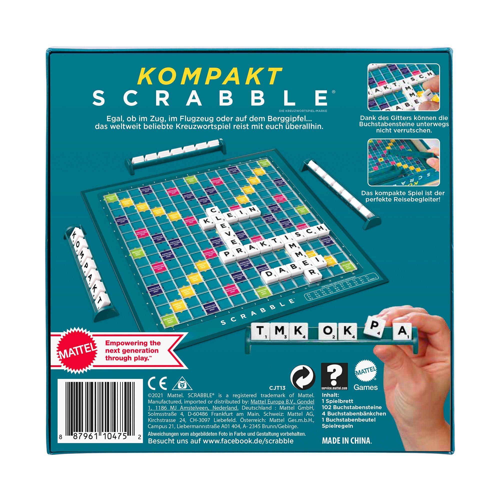 Mattel Games  Scrabble Kompakt, Tedesco 