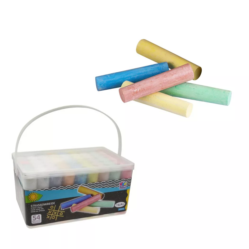 Happy People - Kreide, 54 Stück, 10cm, Multicolor