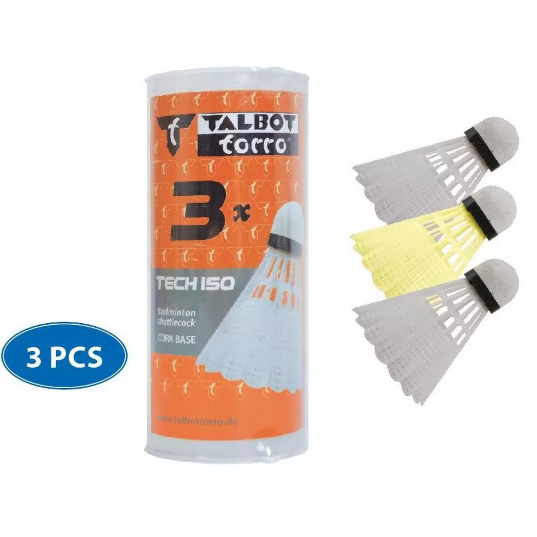 Schildkröt - Federbälle Nylon 3 Stück, Weiss