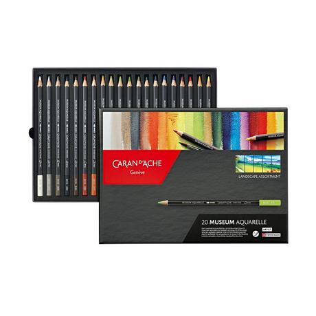Caran d'Ache Set de crayons de couleur aquarelle Museum Aquarelle, Landschaft 