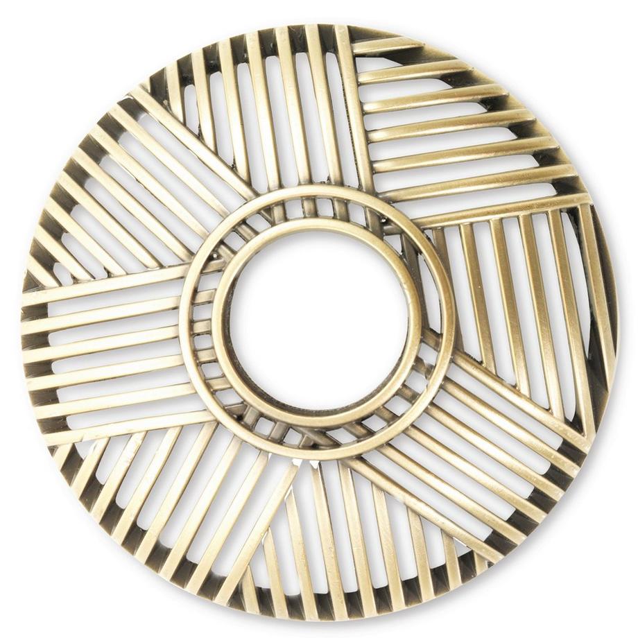 YANKEE CANDLE Crosshatch Brass Portacandela 