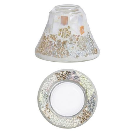 YANKEE CANDLE Gold & Pearl Crackle Bougeoir 