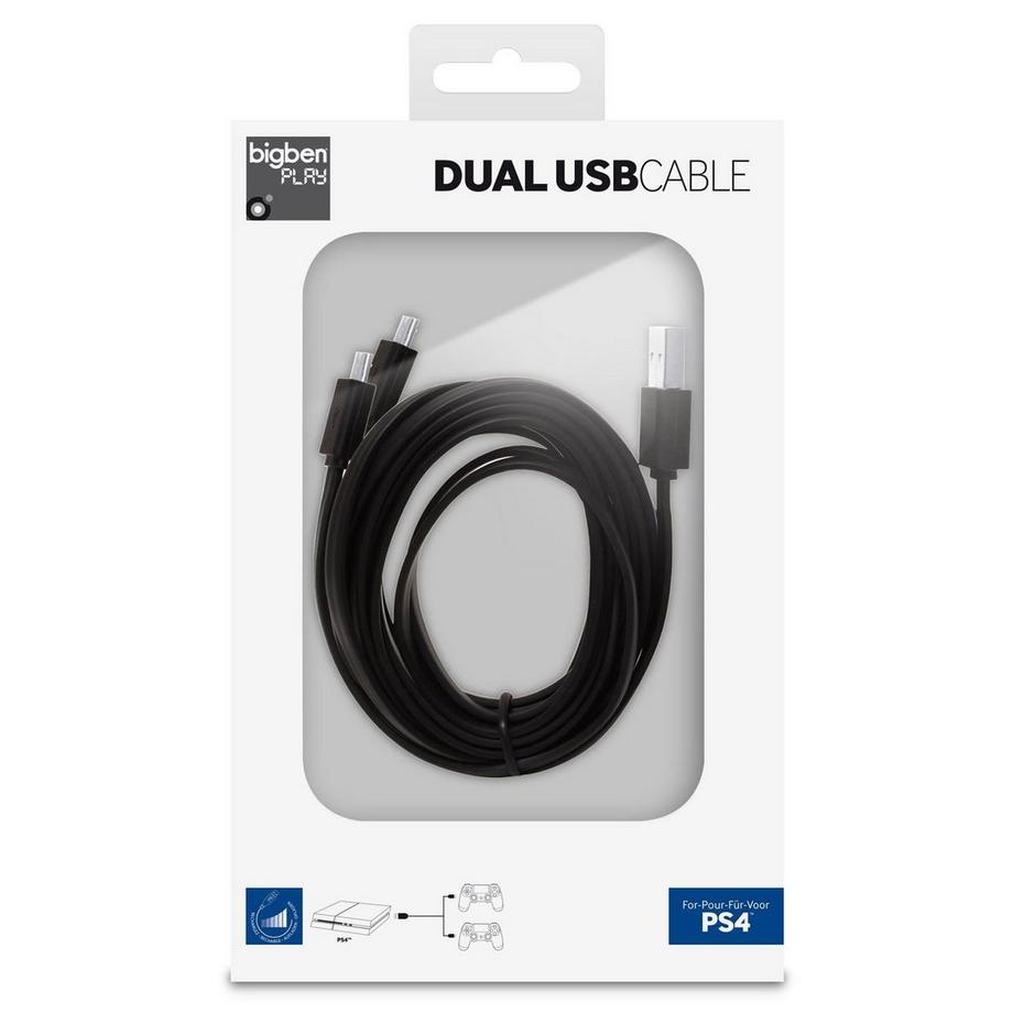 bigben Dual USB Charging-Cable for PS4 Controller Controller Zuberhör 