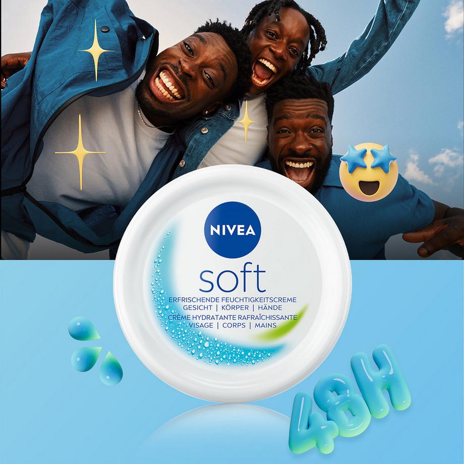 NIVEA Soft Creme Topf Soft Topf Intensive Feuchtigkeitscreme Mini 