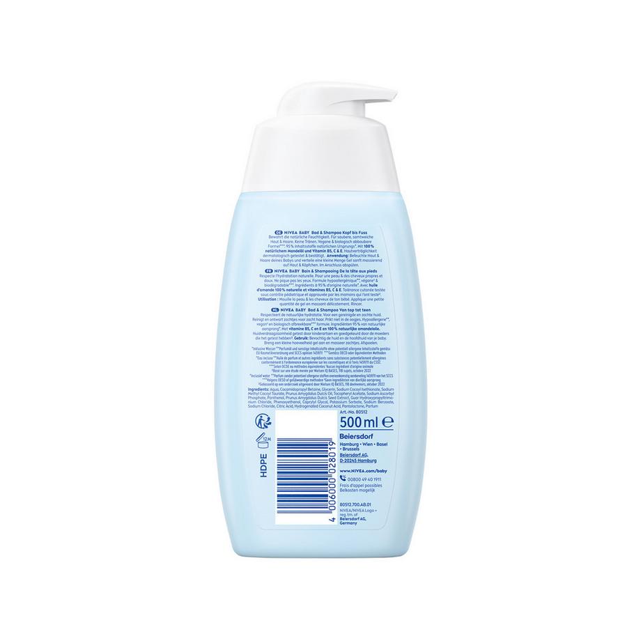 NIVEA Shampoo & Bad Crème de bain Baby au tilleul 