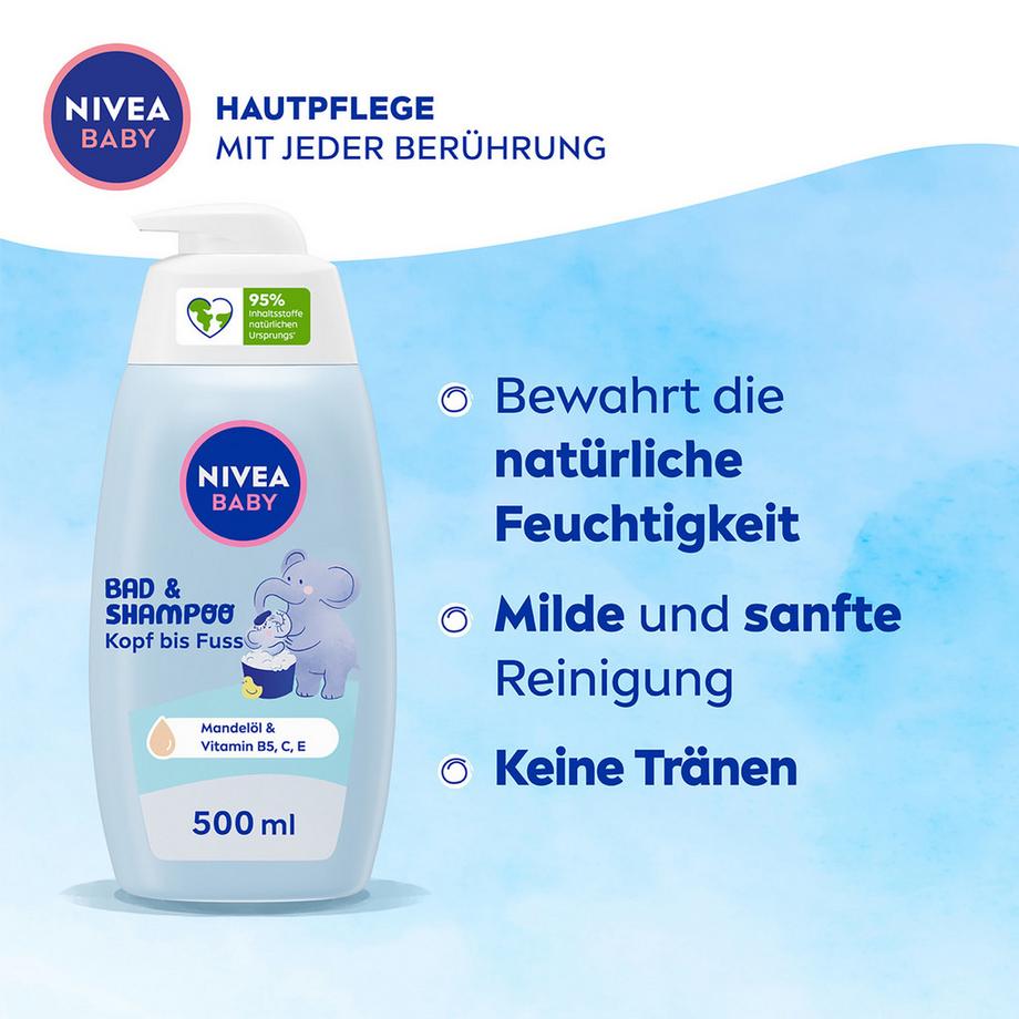 NIVEA Shampoo & Bad Crème de bain Baby au tilleul 