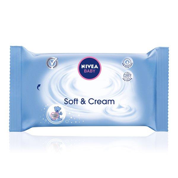 Image of NIVEA Soft & Cream Feuchttücher Reisegrösse - 20Stück