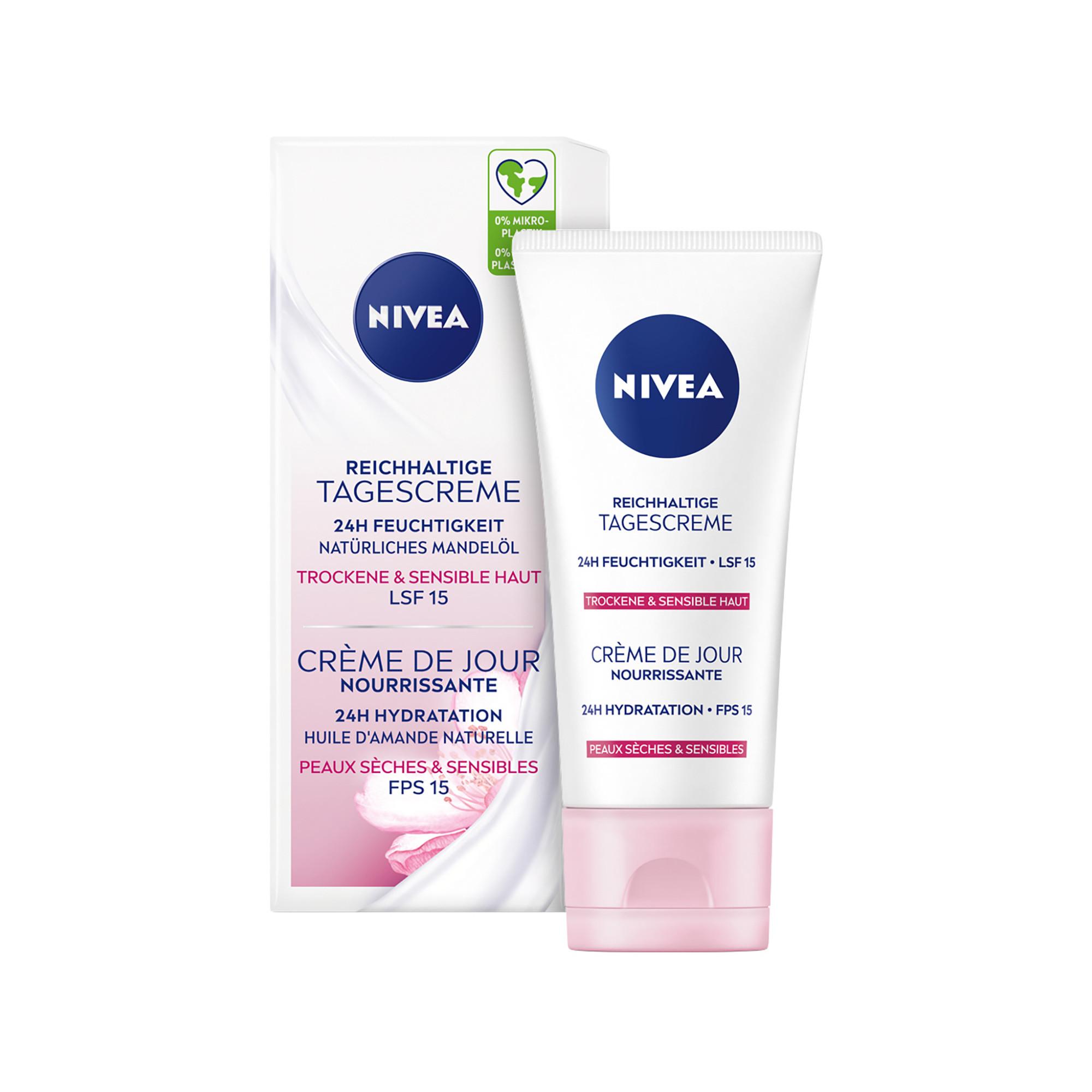 NIVEA Reichhaltige Tagescreme Reichhaltige Tagescreme für trockene Haut  