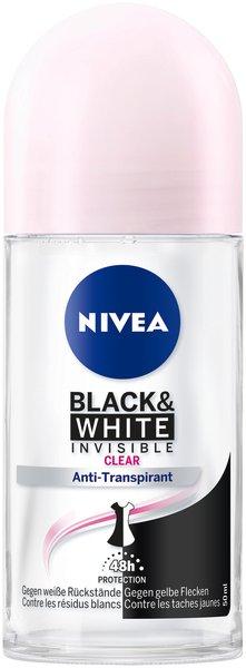 Image of NIVEA Invisible Black & White Anti-Transpirant Roll-on - 50ml