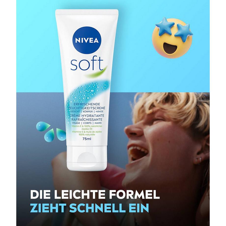 NIVEA Soft Tube Soft Erfrischend intensive Feuchtigkeitscreme 