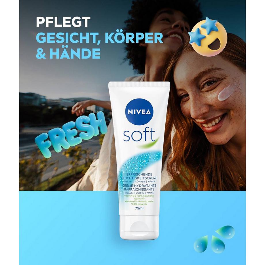 NIVEA Soft Tube Soft Erfrischend intensive Feuchtigkeitscreme 