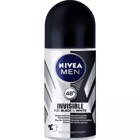 NIVEA  Men 48h Invisible for Black & White Anti-Transpirant Roll-On Nero/Bianco
