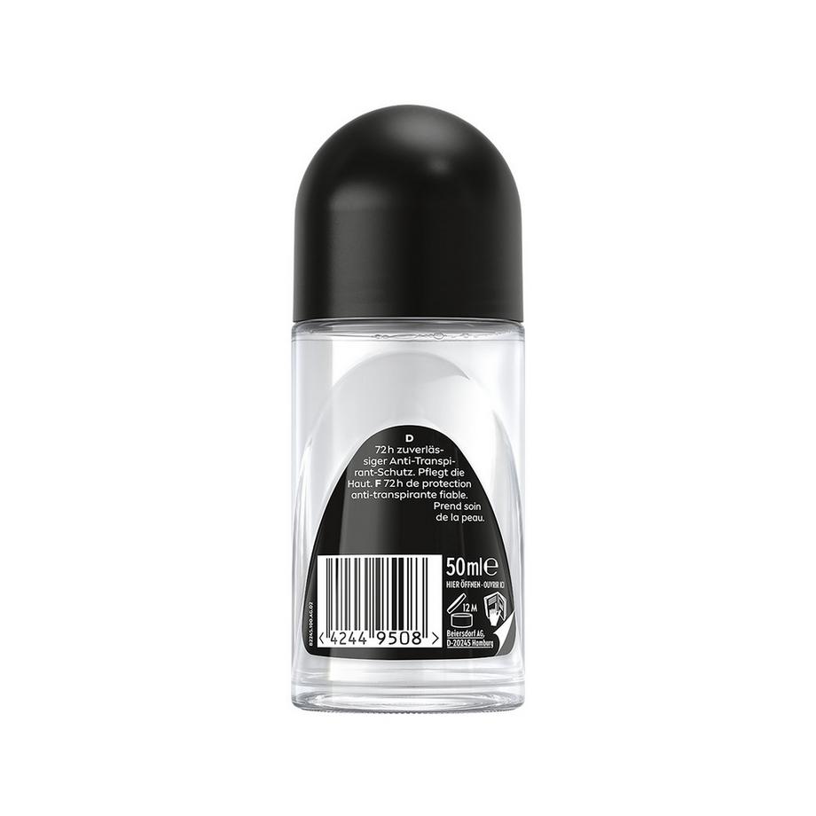 NIVEA Men Power Invisible Black & White Men 48h Invisible for Black & White Anti-Transpirant Roll-On 