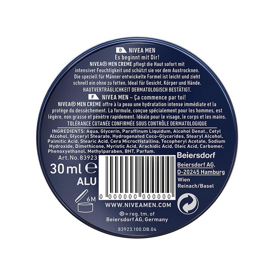 NIVEA Men Creme For Men Crema Viso, Corpo, Mani Mini 