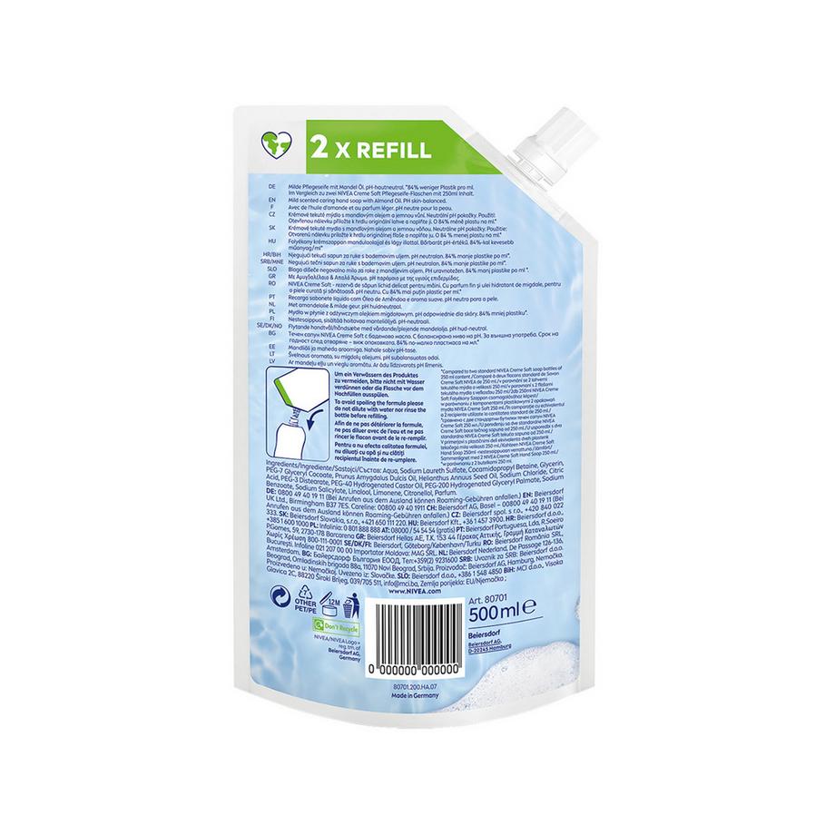 NIVEA Flüssigseife Creme Soft Refill Creme Soft Cremeseife Refill 