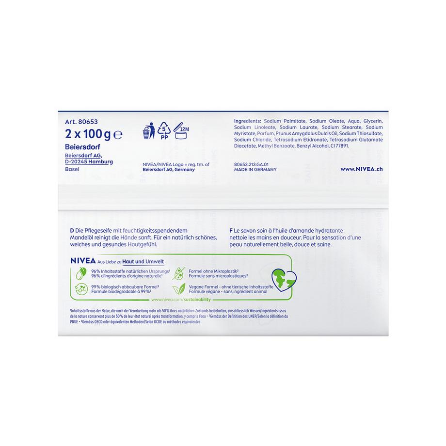 NIVEA  Savon Crème Soft Duo 