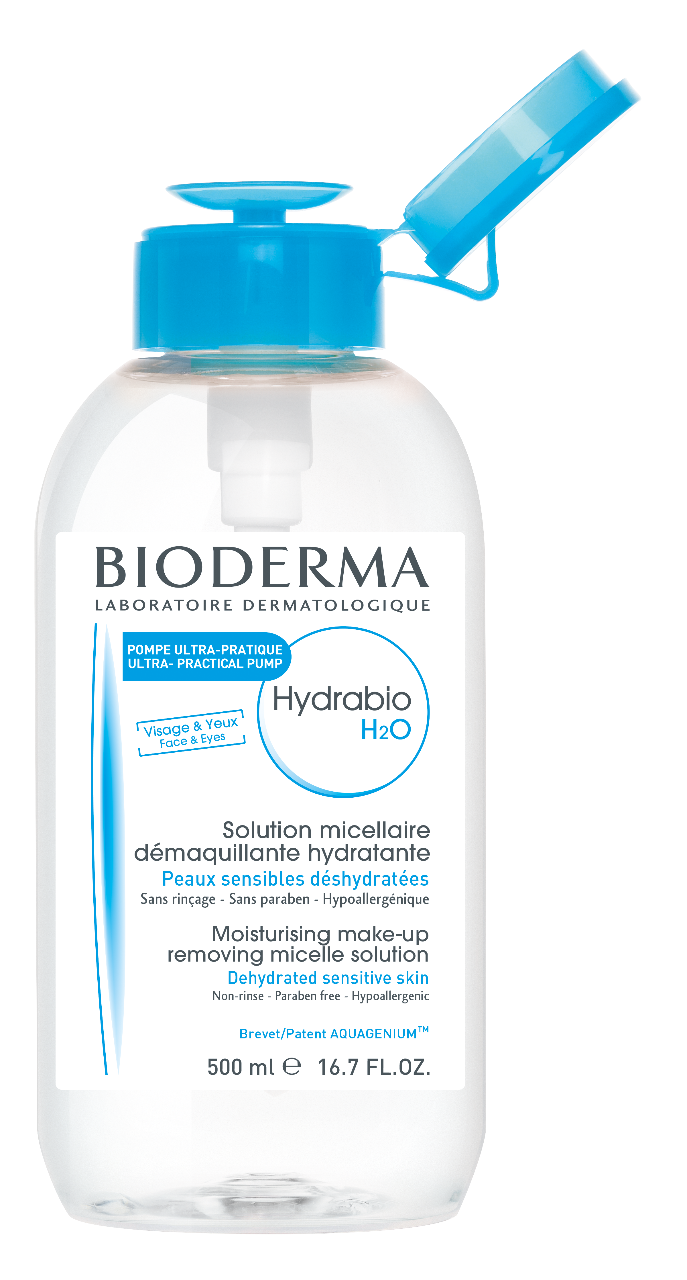 BIODERMA HYDRABIO H2O FC *POMPE INVERS.500ML 