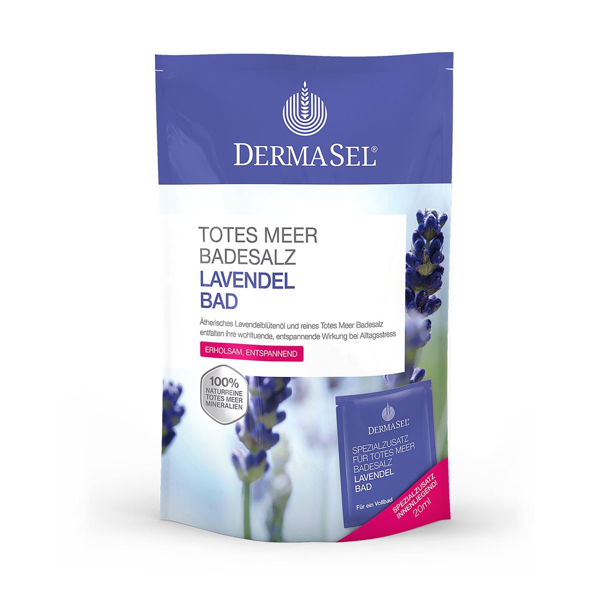Image of DERMASEL Totes Meer Badesalz Lavendel Bad - 400g