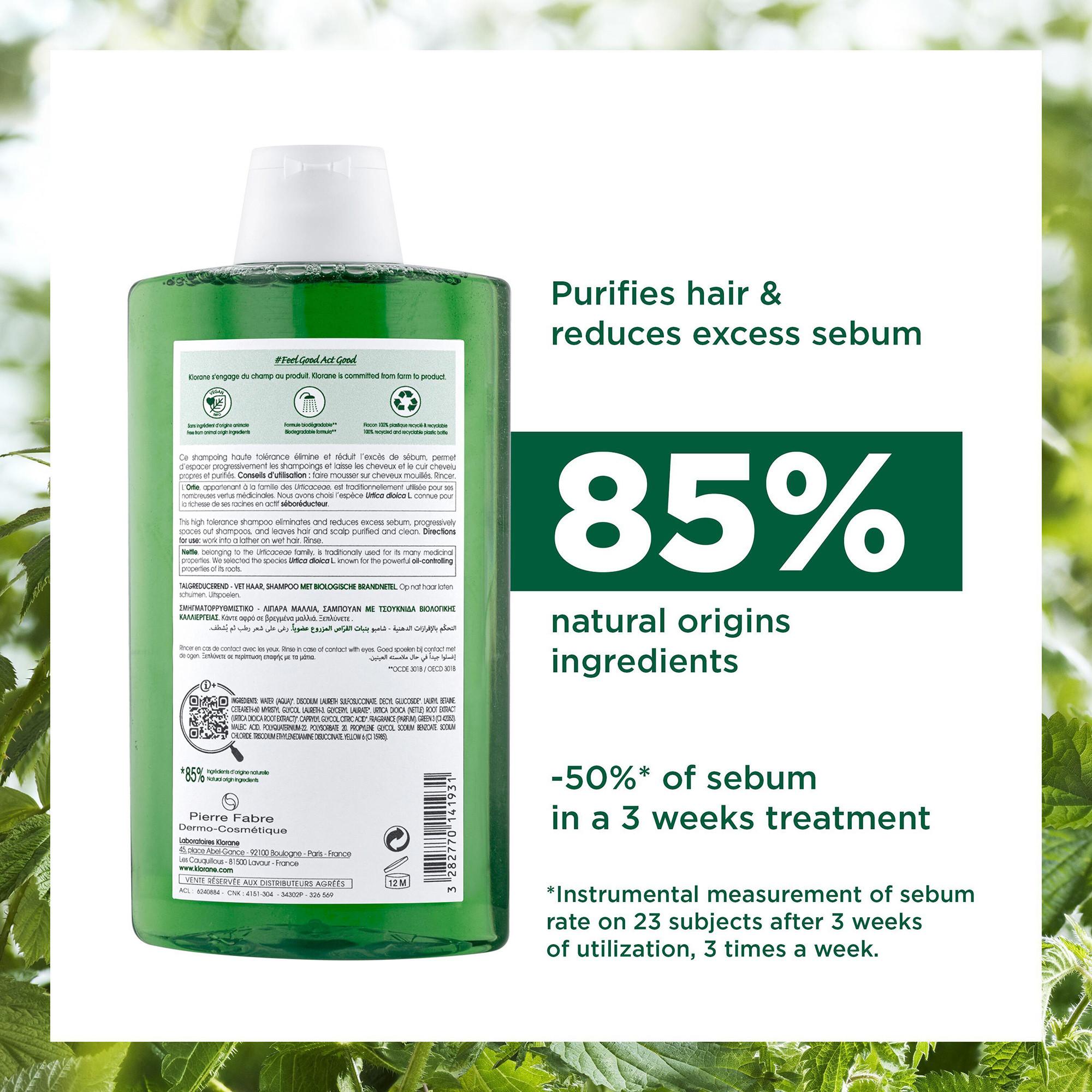 KLORANE Ortica biologica Shampoo seboregolatore 