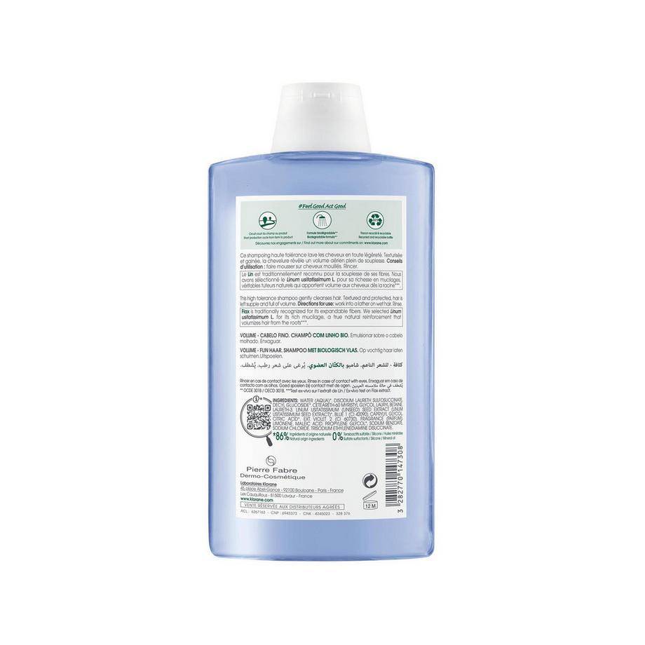 KLORANE BIO-Lein Volumen-Shampoo  