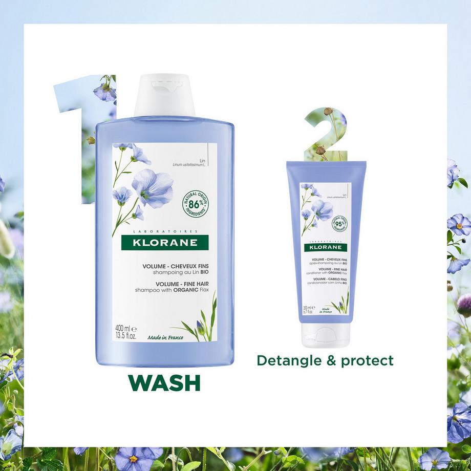 KLORANE BIO-Lein Volumen-Shampoo  