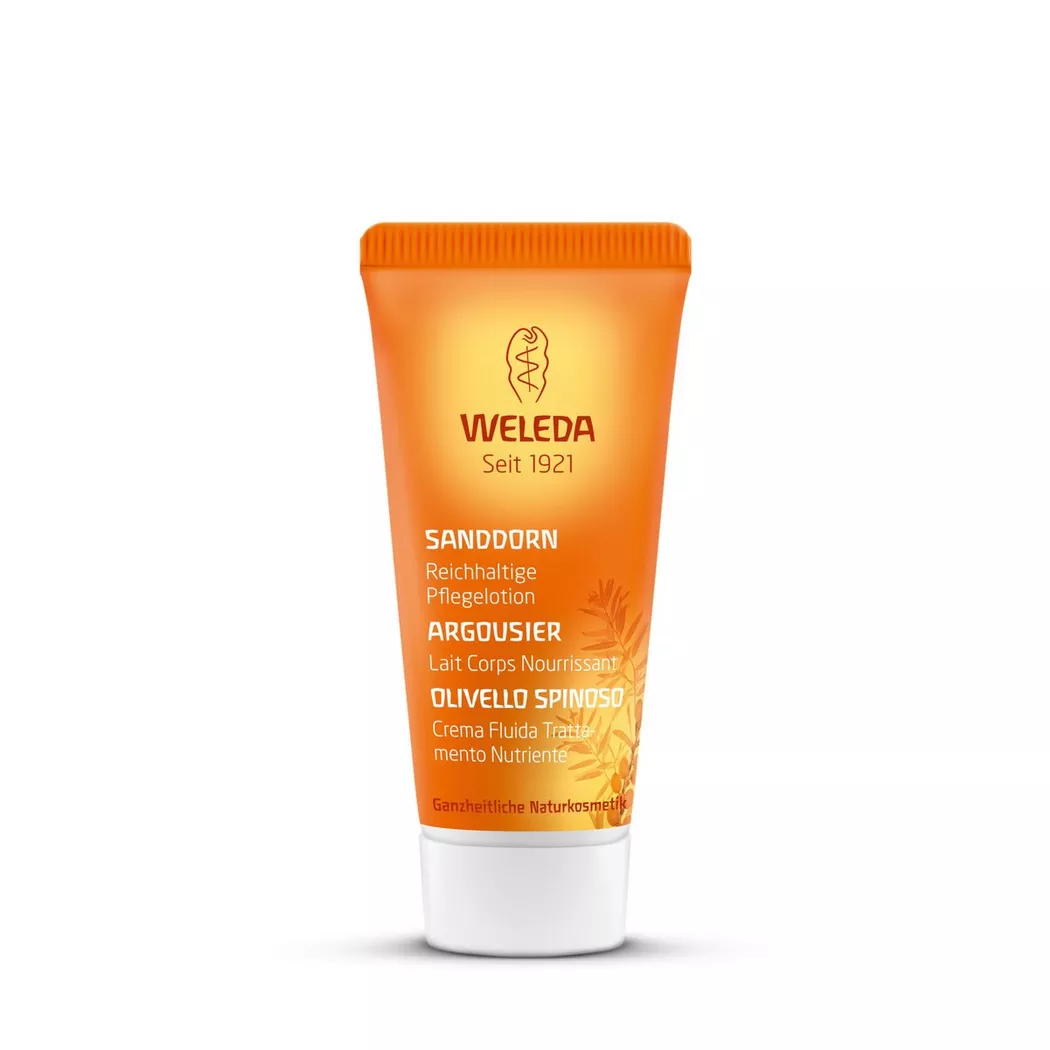 Weleda - Mini-Size Sanddorn Pflegelotion, Pflege Körperlotion, 20 ml