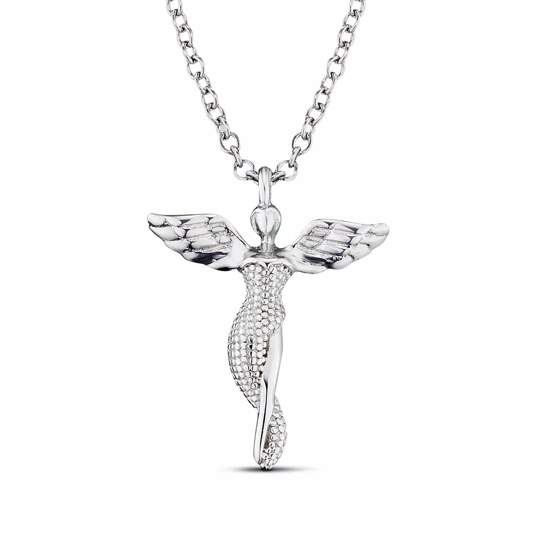 Engelsrufer - Halskette mit Anhänger, 44cm, Silberfarben