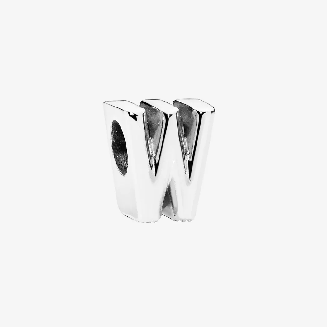 PANDORA Letter W Charm - black  female 3