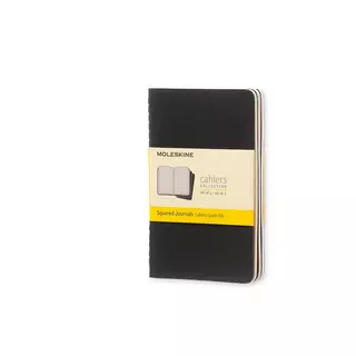 MOLESKINE Notizbuch Cahier Pocket Black Squared 