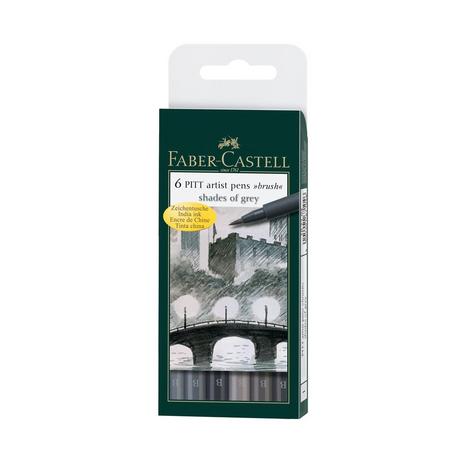 Faber-Castell Set di feltro a base di inchiostro pigmentato Pitt Artist Pen 
