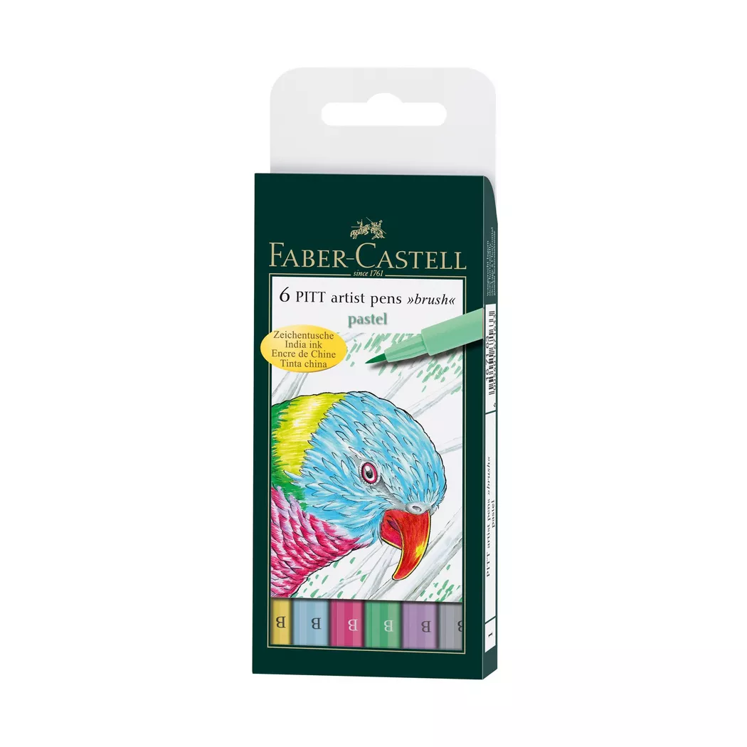Faber-Castell PITT Artist Pastel Pen - Wallet of 6, none